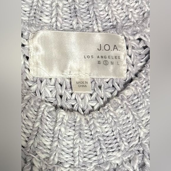 J.O.A. Chunky Knit Light Gray Cozy Sweater - Picture 3 of 3